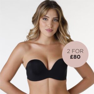 Wonderbra - Women's Ultimate Strapless Bra - Black 36FF