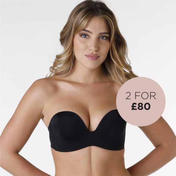 Wonderbra - Women's Ultimate Strapless Bra - Black 32G